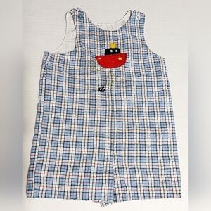 Vintage Parisian Bebe Ship and Anchor 1 Piece Outfit 24 months